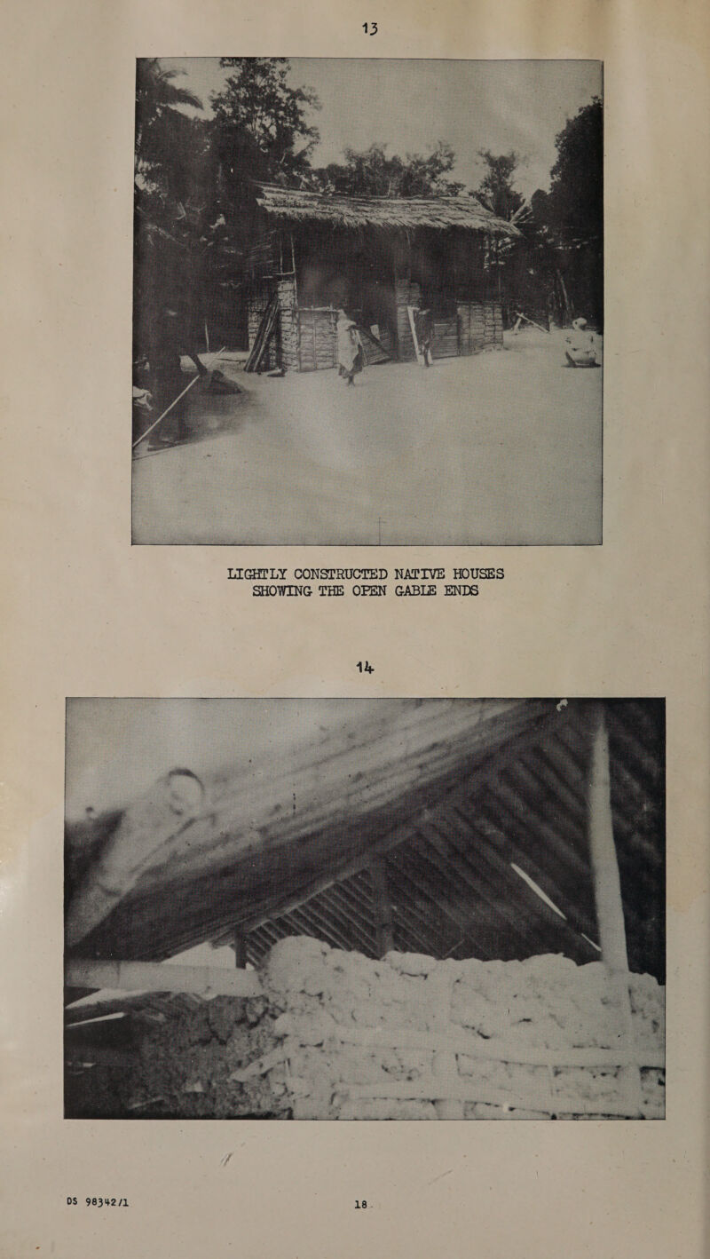   LIGHTLY CONSTRUCTED NATIVE HOUSES SHOWING THE OPEN GABLE ENDS  