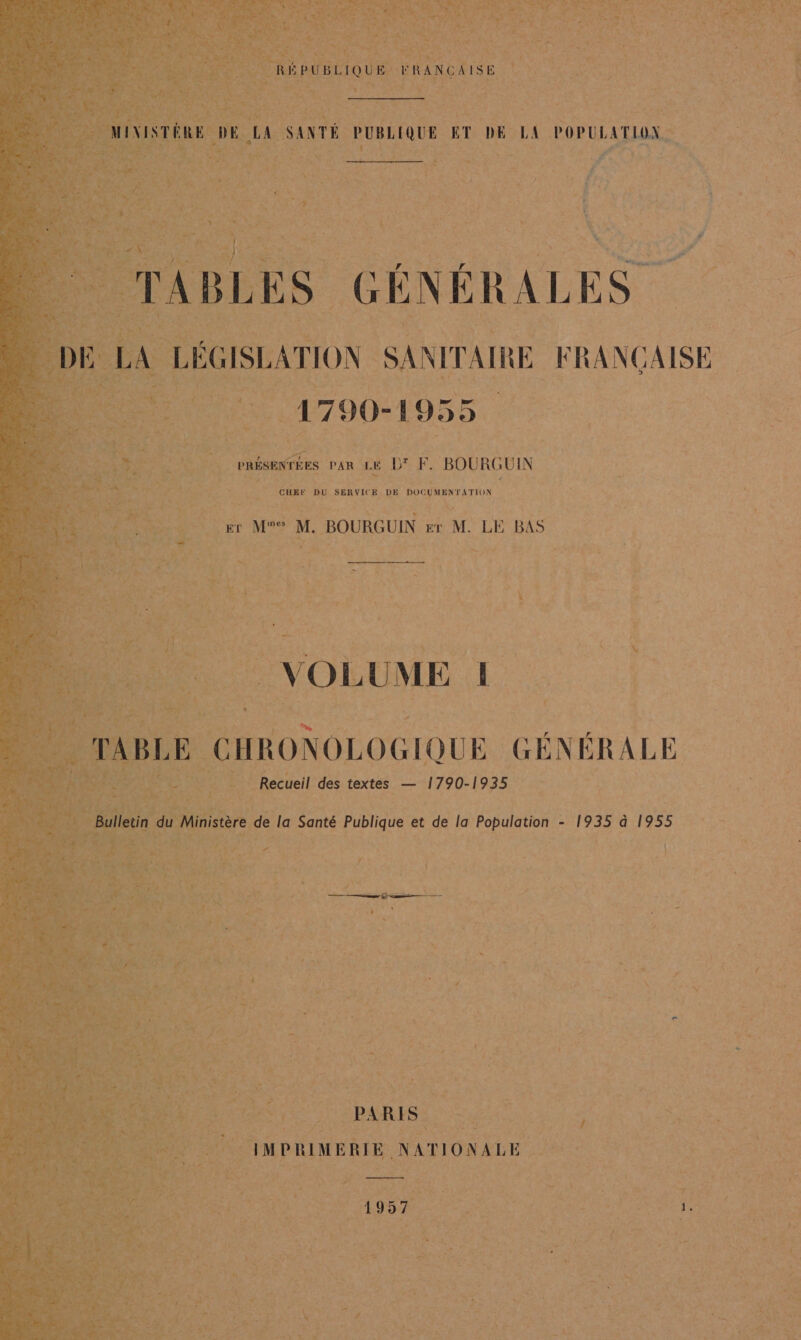 a Re A: US 4, à AA E k ÿ 4. à. À r f h 1. Le { Y À TOP PAS CN à a t N « [A + 1955  ve ATILO È | \ } ALES e Lo + VO HRONOLOGI te We. € ur Ce ‘e à VD . . a = FE % ou Ca « y à - \ nn. t Lun € * lux + É tt “… 1 y j &gt; x = &lt;&lt; À / m° F pe F M s nl L ; à 4 SAR AS RER “ Pat * AS ve  Ê = À ; ré c'e j 6 &lt; = re es 0 # a  EN HER SES TE er É ; i g Er () z à =: RTE rss 4 ré. 4 E | LA C7: ” £ : s y FAP = | Lu : F Gr: DE 70 gi: 2e. 4 h *« ca. : | 4 #j 3 PNR TN A r ET | a : : e EE is NT £ sé x Î | eæ : /  5 : hrs rs + ed &gt; &lt; - a . » s - 1 FÉ Ê à ._ ë 4 . Pr 0 L Lx +: Sthg Re «Es Fe - $ &lt; è se ee Pa Pres = NE à es a (=) ÿ | | AGE OV à Pre 0 x EI ; : à : L KE à &gt;. 2 D US # it à me * È œ à Lu F is | “A de . SE | 2 / S F À fr “ va 07 Gr sr iù in.” “ “: : À EN _ &gt; L ” Be WE À ts F C2 ti =. . 7-4 ; e # é ee ñ À, d28 Hé RARE t—2 É &gt; . D 1 B FF r LS Lé É extes — “ is         24 TÉ PUBLI 4  présentées ar Le D' F. BOURGUIN J 4 %e CHEF DU SERVICE DE DOGUMENTATION cueil des t NE  de la Santé Publique et de la Population - 1935 à SLATION SANITAIRE FRAN 1790-1955 PS Re C : ur Ms M. BOURGUIN er M. LE BAS LUME Du)