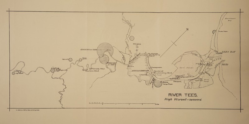      Harttepoot Bay   {| The FUrrvess : Skhipbutld 11g Co, £4 poo aera yansporter, i Jf ave ee cate ca FES : MPa Mi St ea f y, yng BENCS ii MIDDLESBROUGH. Cleveland ae are Me sok ef pe = Ras eae Shipbutiding Ved: OS: ho = / ees — LNERDRR ZN ck Pointe NS a. 1) 6 ee he “eo. ore ee oe ede ee  RIVER TEES. is High Worsall - seaward. Taz «Sd 87654321 0 [IRs ere  ss ° ‘ 4 Miles  H.536 .W.4872.600.6.35 Gp.923