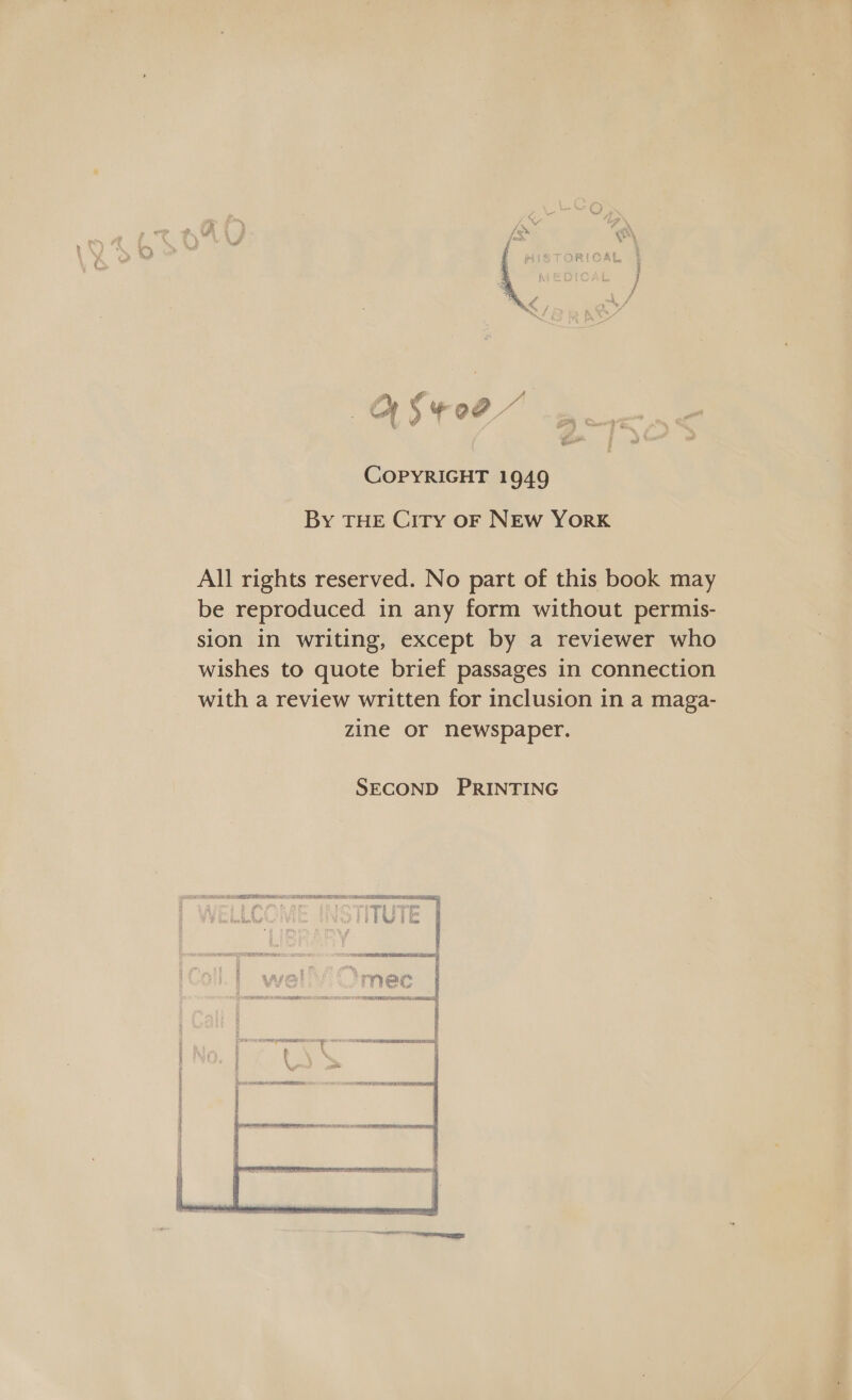 me / A, ff ~ ts COPYRIGHT 1949 By THE City oF NEw YorRK All rights reserved. No part of this book may be reproduced in any form without permis- sion in writing, except by a reviewer who wishes to quote brief passages in connection with a review written for inclusion in a maga- zine or newspaper. SECOND PRINTING  Bie D DEG we IT NRE OTROS Tite CECE | _ ' bys SE ¥ ~ Pe e aR mas ett ' err ERE aR oe + sek wat aac Na i) 