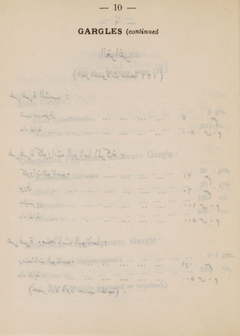 oS ل‎ GARGLES (continued