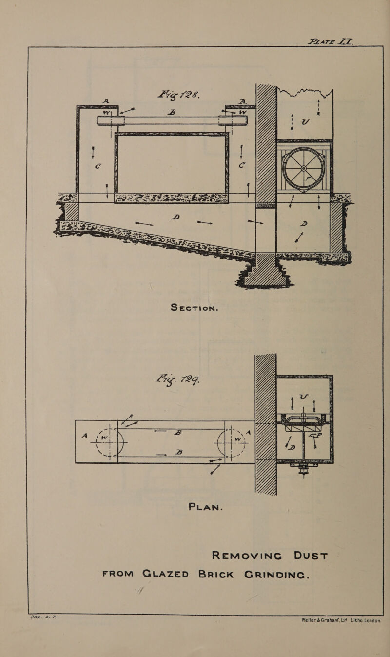 SLATE L1. SS SSS SS aaa \ 6 eee Oe x3 SeEctTION. FROM GLAZED BRICK GRINDING.  802. 2. 7. : Weller &amp;Grahanf, L'¢ Litho. London.