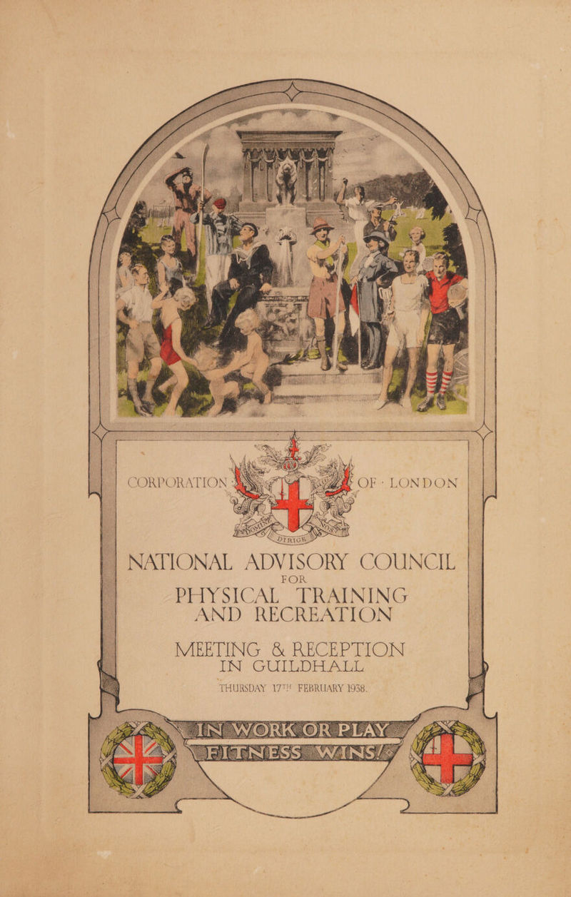  | ikbaetioke eee TTP Heap atees hand hy 7 if é Peres lye MEETING &amp; RECEPTION IN GUILDHALL THURSDAY 177! FEBRUARY 1938. 