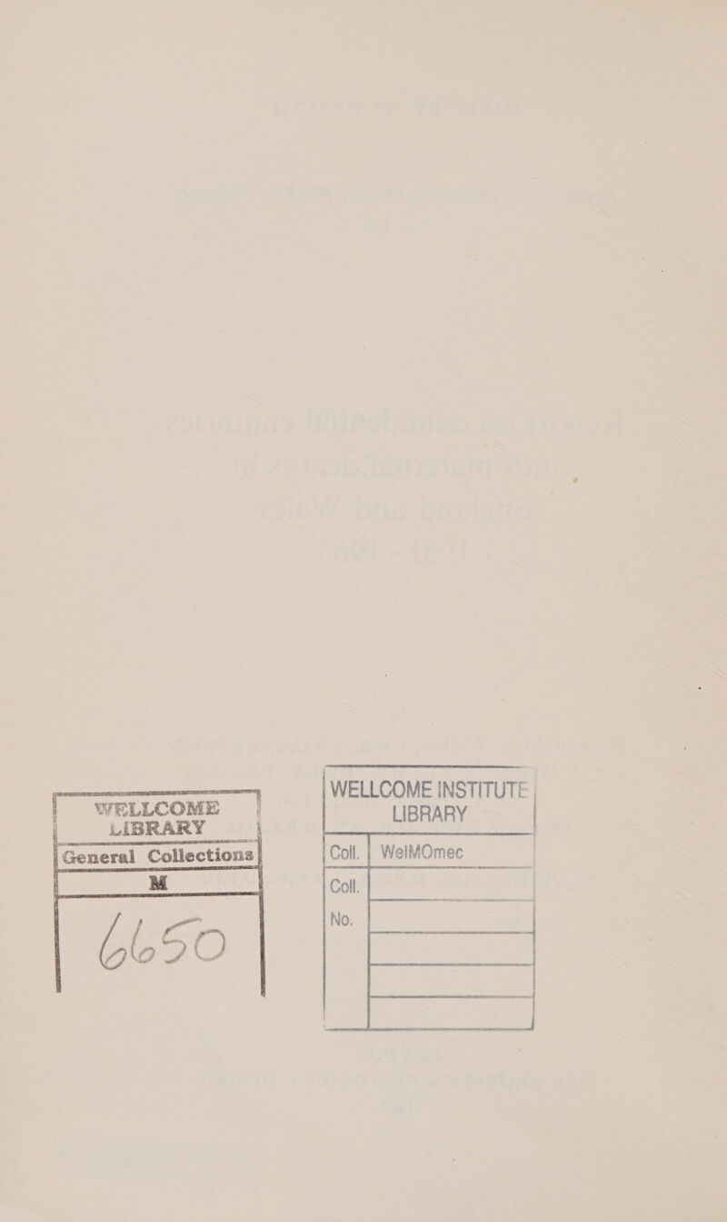 | WELLCOME INSTITUTE ,  