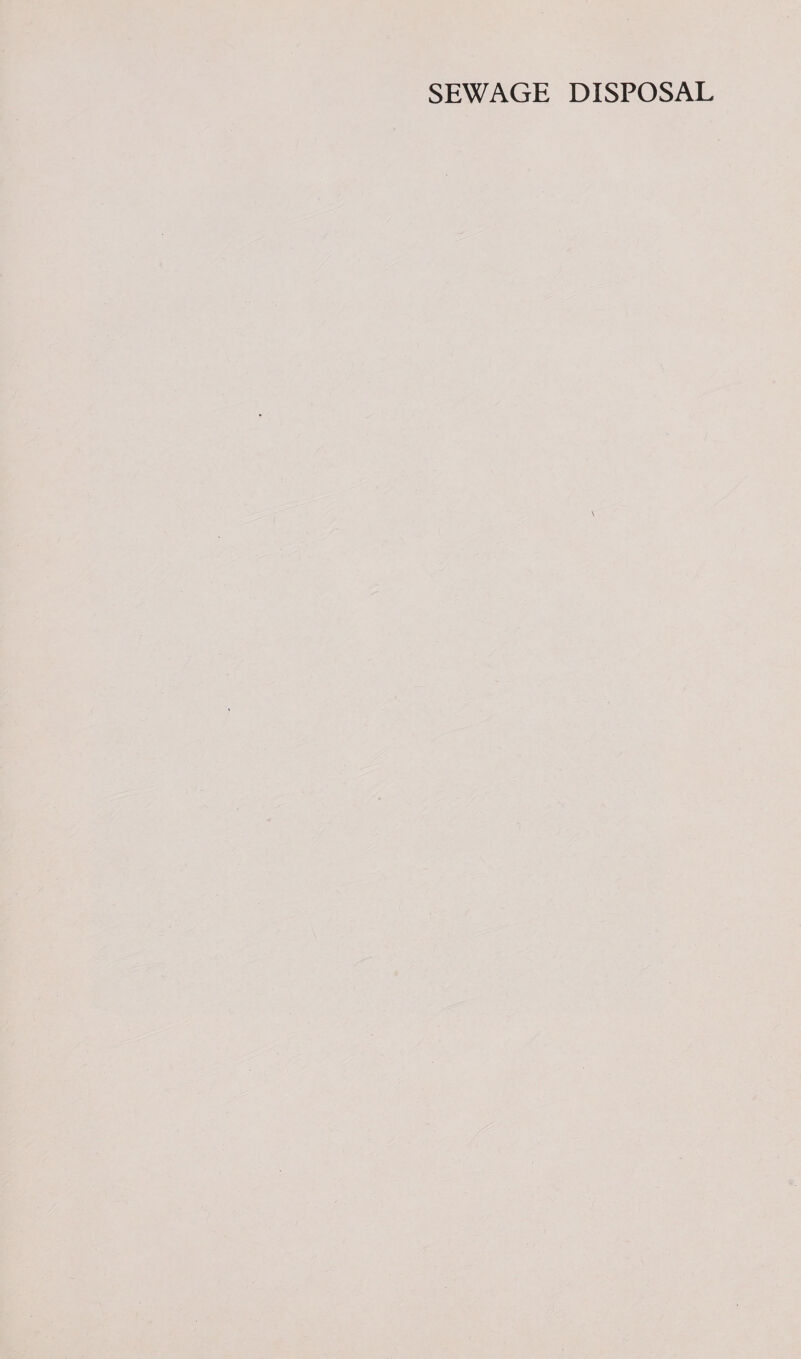 SEWAGE DISPOSAL