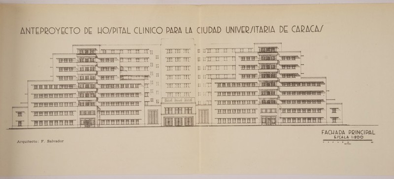                                  FACHADA PRINCIPAL E/CALA 1:200 e 10 METROS  o 2 4
