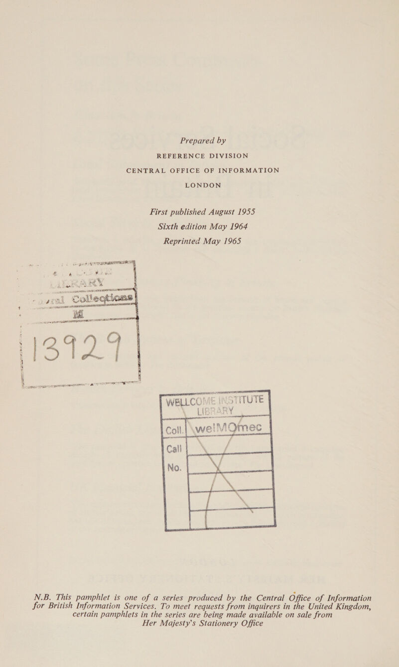 Prepared by REFERENCE DIVISION CENTRAL OFFICE OF INFORMATION LONDON First published August 1955 Sixth edition May 1964  aa 1 tangined RL We a Tt RUE a3 Y o at er yh Ei] w eal y 4, ! ii eS Rye ee i ty gran? % i a Sp RS oak mest Fe PN ETS ee rl Ie cpg SERIES SO PANERAI EEN ARON AST pei es A  Her Majesty’s Stationery Office