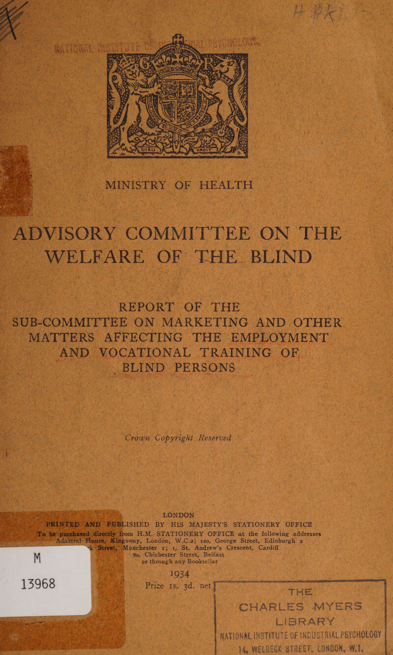  + 120, Cesee ‘Stieet, Edinbureh: 2 Pie PMG ei: maa Sie ap “St, Andrew's Crescent, Cardiff i: ve Pip ices aor Nhe ee aa               Dee A LIBRARY, a ee NATIOAL INSTITUTE OF 1HOUS TRIAL PSYCHOLOGY. ROR oo Te 1d WEL BECK OTREET, LONDON, We    