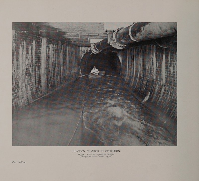  12-FEET 9-INCHES DIAMETER SEWER. (Photograph taken October, 1936.)