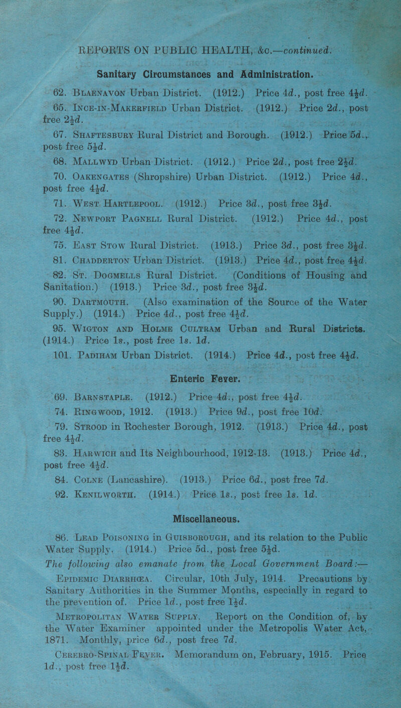 \         40. OaKescan a : Sones ‘ 82. Sir. DoGMELis: Rural D  90. DARTMOUTH.   a Wicrox cee        free ade Pees aa 83. Hanwicrt and Its N ighbonto  84. CoLye ce | 92. KuntLWwortH, — “is the ee of. _ Price a    ide ag: ee ad