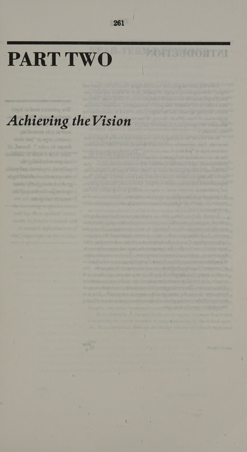  PART TWO Achieving the Vision