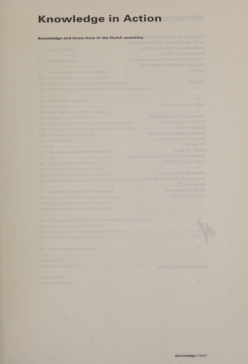 Knowledge and know-how in the Dutch economy