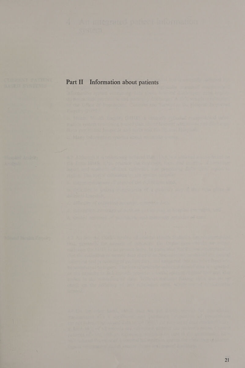 Part II Information about patients