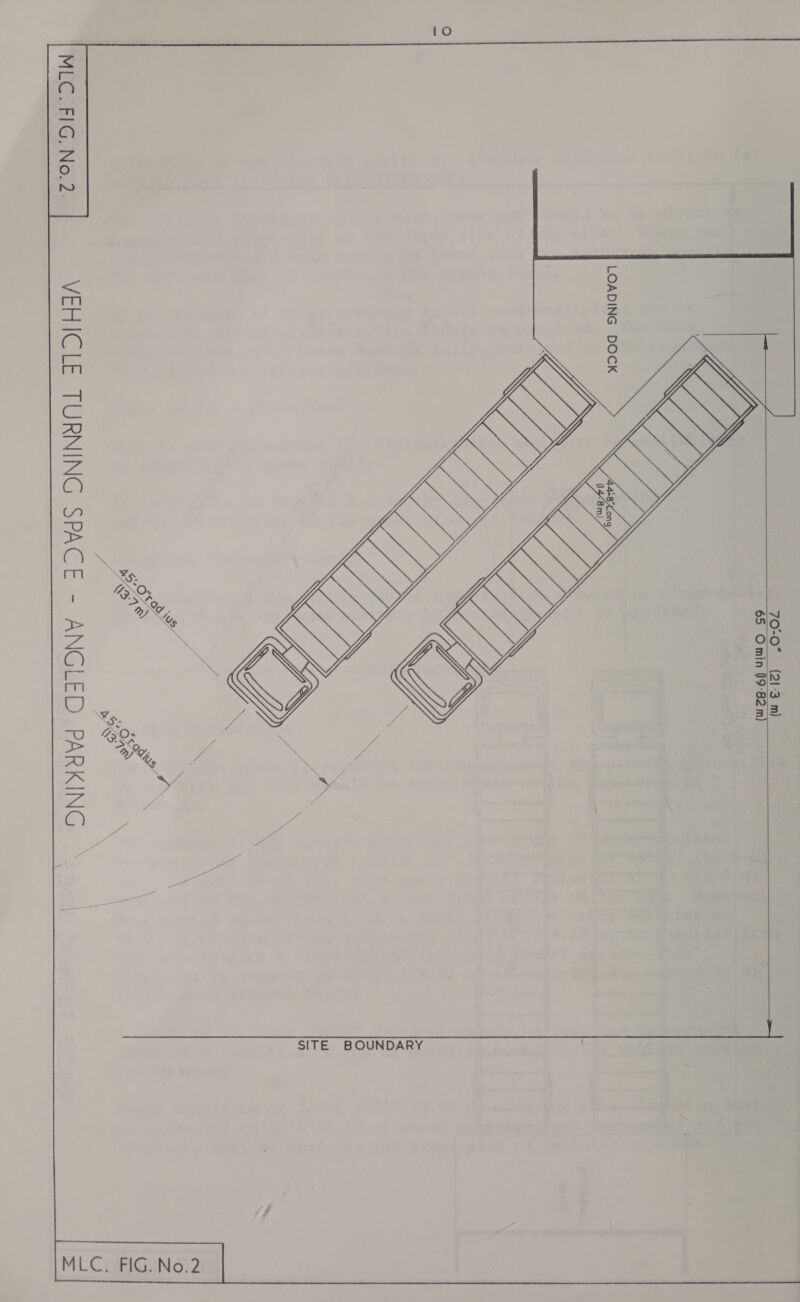    VEHICLE TURNING SPACE - ANGLE  SITE BOUNDARY