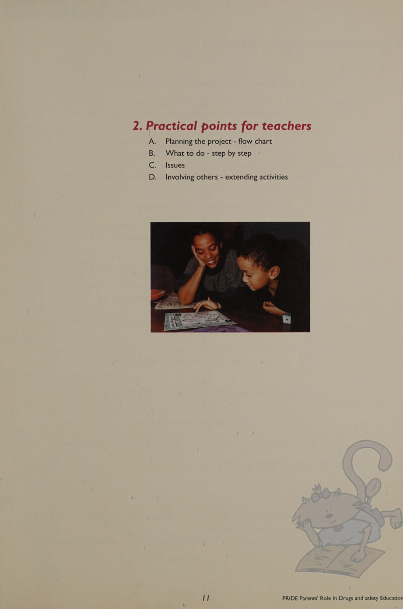 2. Practical points for teachers A. Planning the project - flow chart B. What to do - step by step C. Issues D 