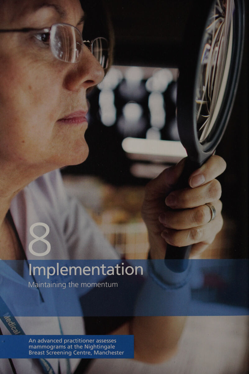  An advanced practitioner assesses mammograns at the Nightingale Breast Screening Centre, Manchester   