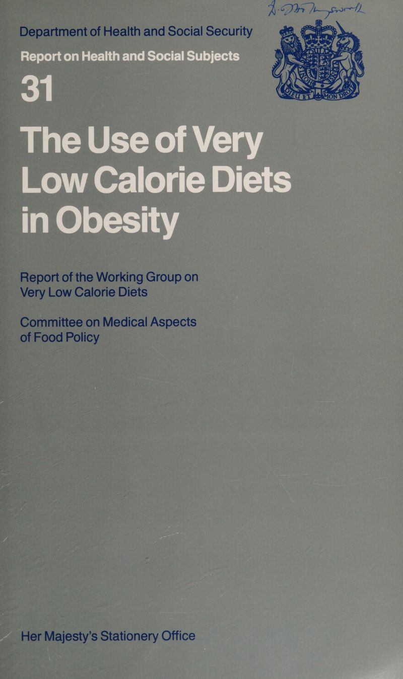 a{=) ecela melasma: )ta8-laleR-seleit-|Bol0 |e) (Tey t- The Use of Very Low Calorie Diets in Obesity 