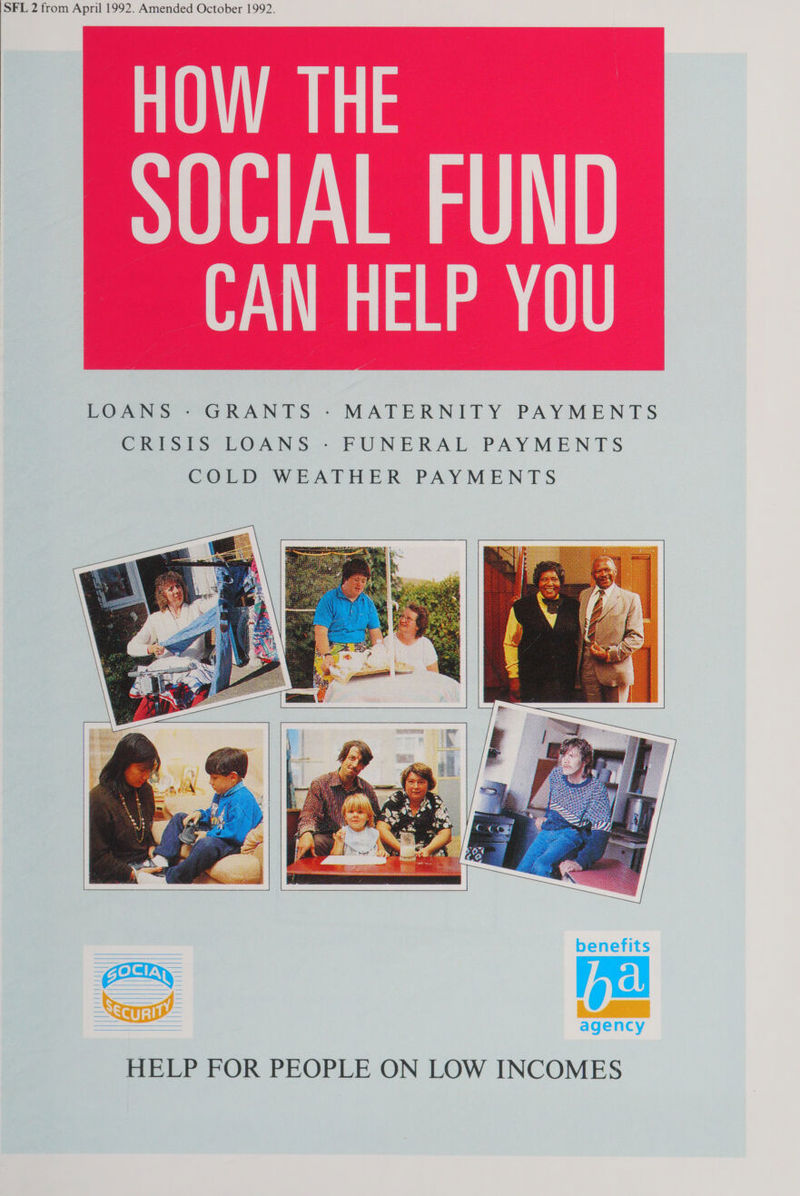  SFL 2 from April 1992. Amended October 1992.            benefits Fee!  
