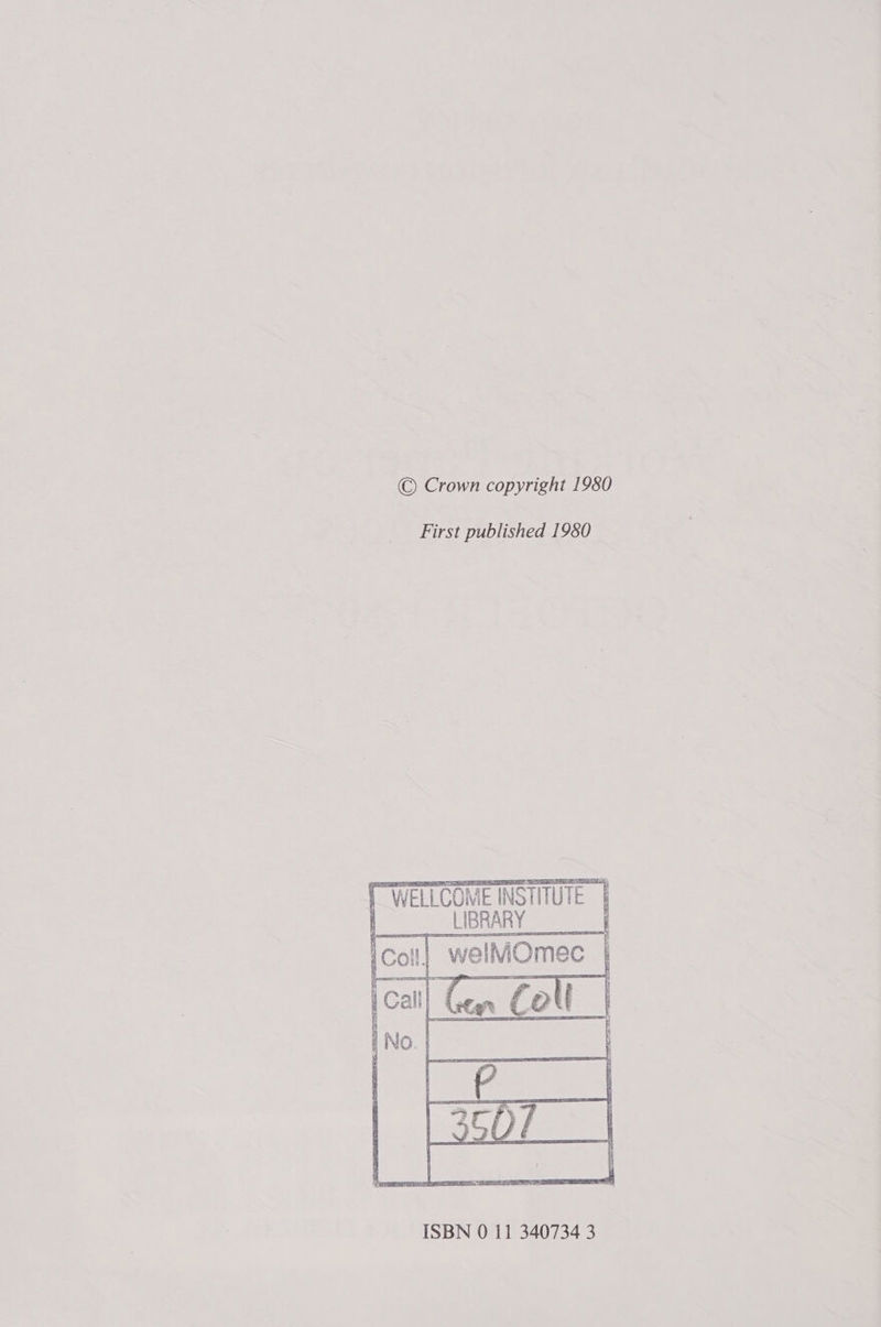 © Crown copyright 1980 First published 1980  ‘ co