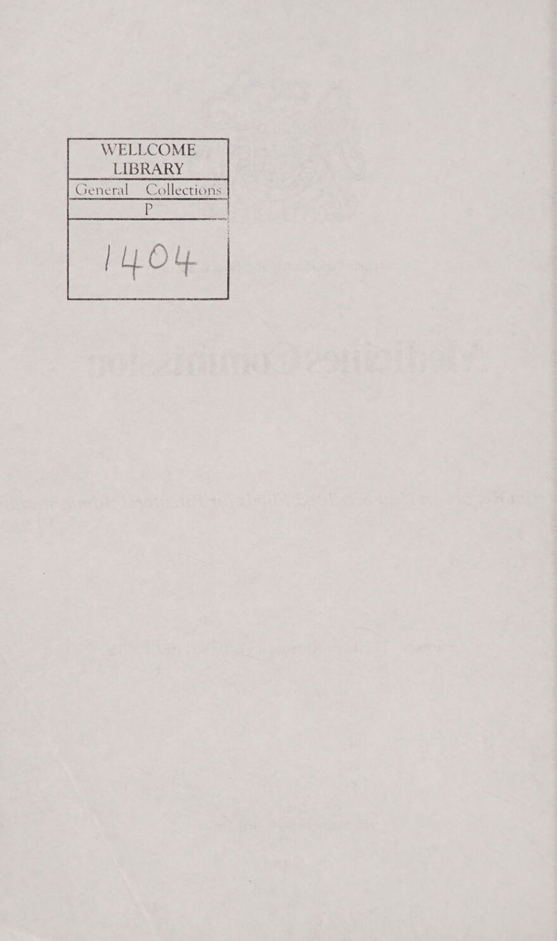 WELLCOME LIBRARY | General Collections |  