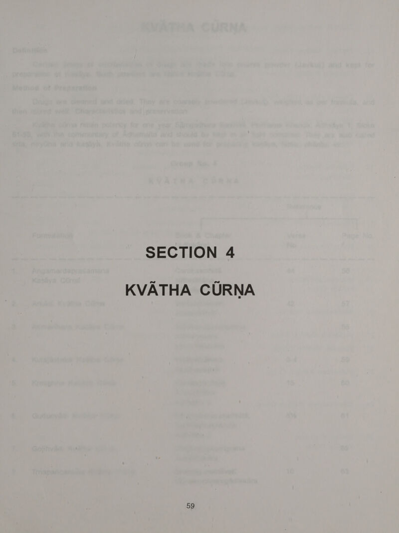SECTION 4 KVATHA CURNA