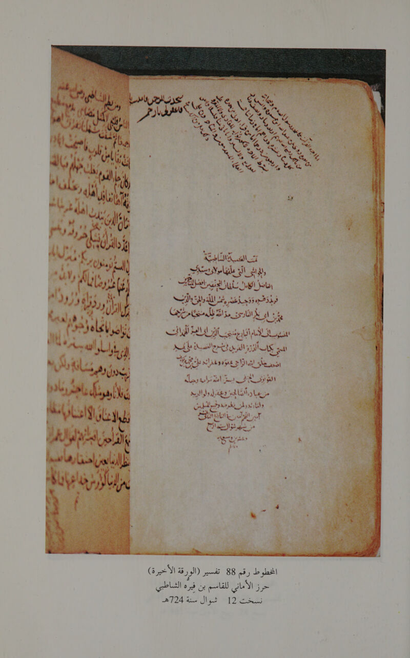 تن القعب الشاطيّة 1 أكءعيلءء ة ا وا 1 ١ 10 3 3‏ 07 ء رنناض ل الاين بياذ امقر فص ب 4 فرق ضر وَوَجبْطَشر مل المة وال الريب 0-8 ان #147 ها اسأفوة# مض إعطإاثاسضمزائة هينما انوبا ل الأمام أمارع دعب الور اله قراب امو كات ألرزز النريي جر عالتبا ملم 1 7 إ. 1 2 زءلء ف اممنعان_انهالر نوه و فيه ويه تاراغ بس ابل تراب رجيل منمباددأأسّالجبزوعة ,ل ولوالريد ولتارله ومن تغرف رعشلل نير رامن النائم الثم مز شه مدوالعيه اتح 0 !ا ا  الخطوط رقم 88 تفسير (الورقة الالحيرة)