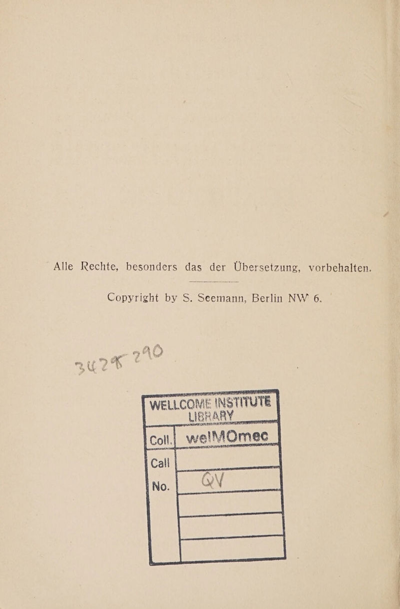Copyright by S. Seemann, Berlin NW 6 WELLCON! EINSTWUTE „a Er