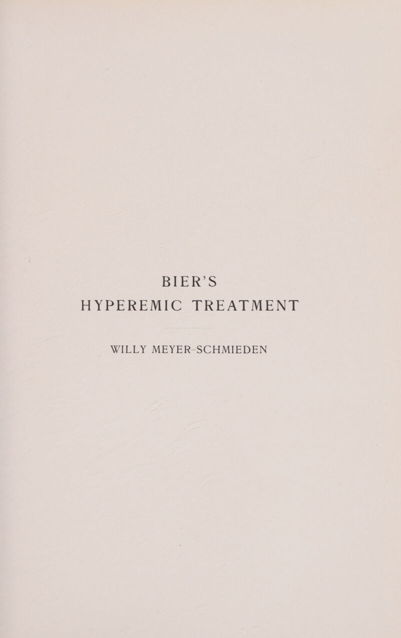 DIERKS HIPEREMICUPREATMENT WILLY MEY ER-SCHMIEDEN
