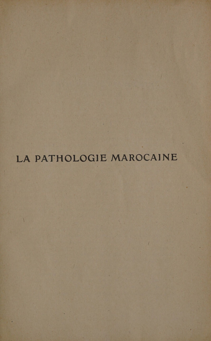 LA PATHOLOGIE MAROCAINE