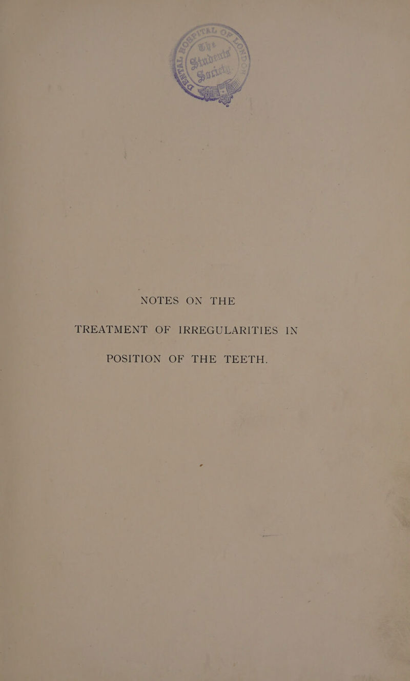 NOTES ON THE TREATMENT OF IRREGULARITIES IN POSLUIONG OF RHr Shieh Lr: