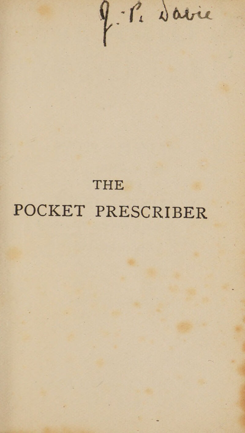 THE POCKET PRESCRIBER ~