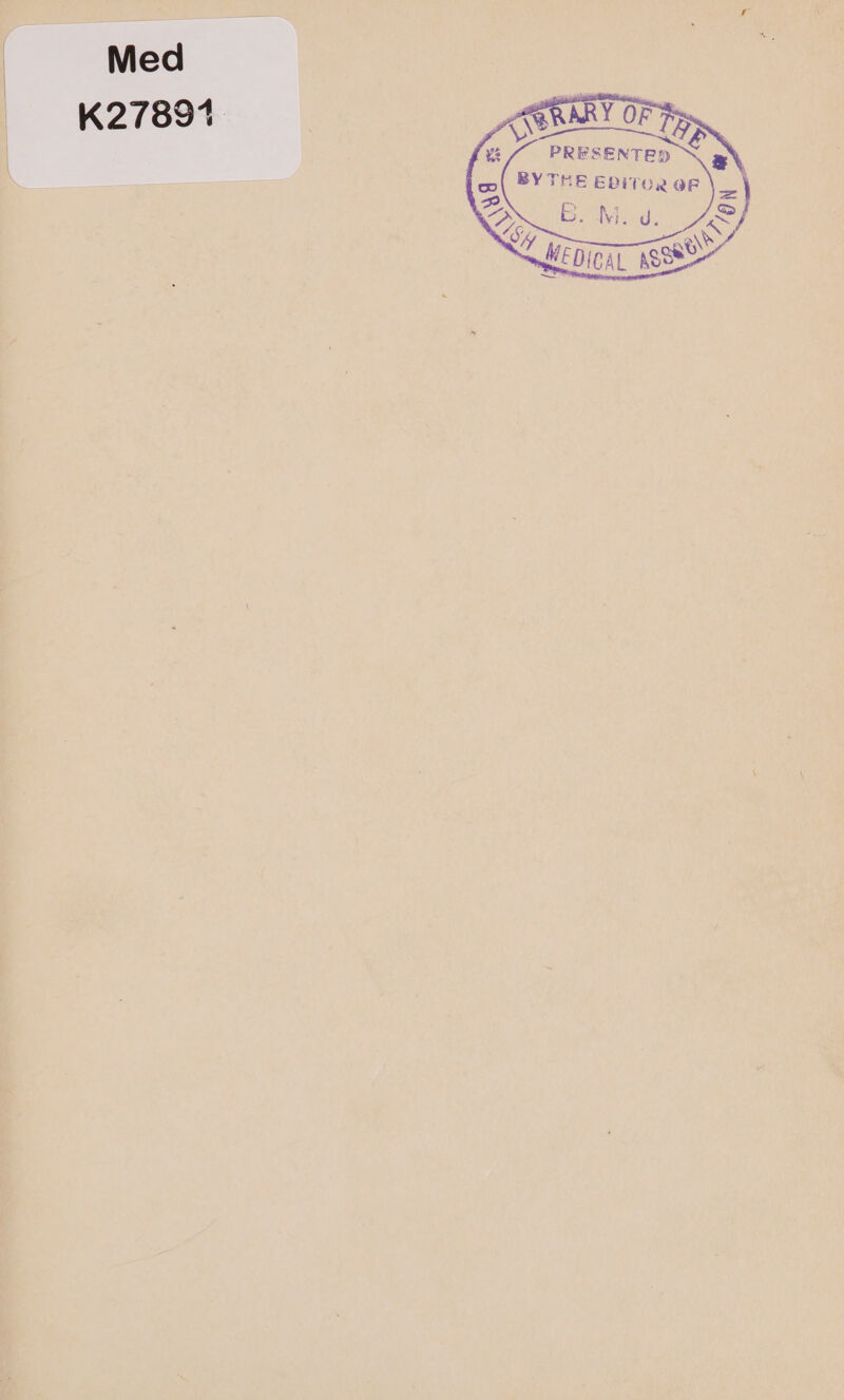 Med K278914. ERARY OF 6 “> PRESENTED BYTHE EBITOR QF