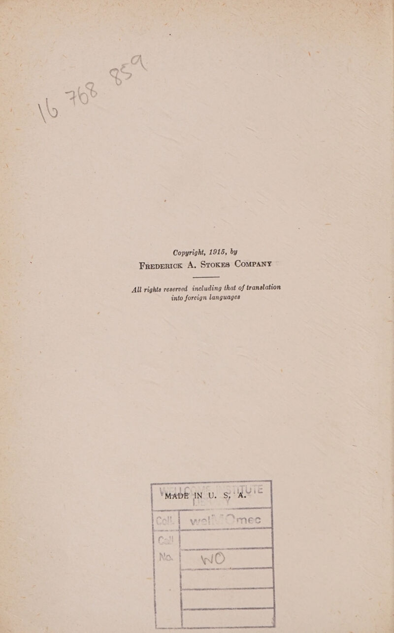 ¢ \ a +. . &lt;ae - CA zg - : ot, * “a 4 “ sory, VW f f Sl Le t . \ oe Copyright, 1915, by Freperick A. STOKES COMPANY ~