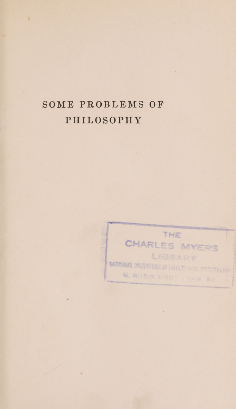 SOME PROBLEMS OF PHILOSOPHY