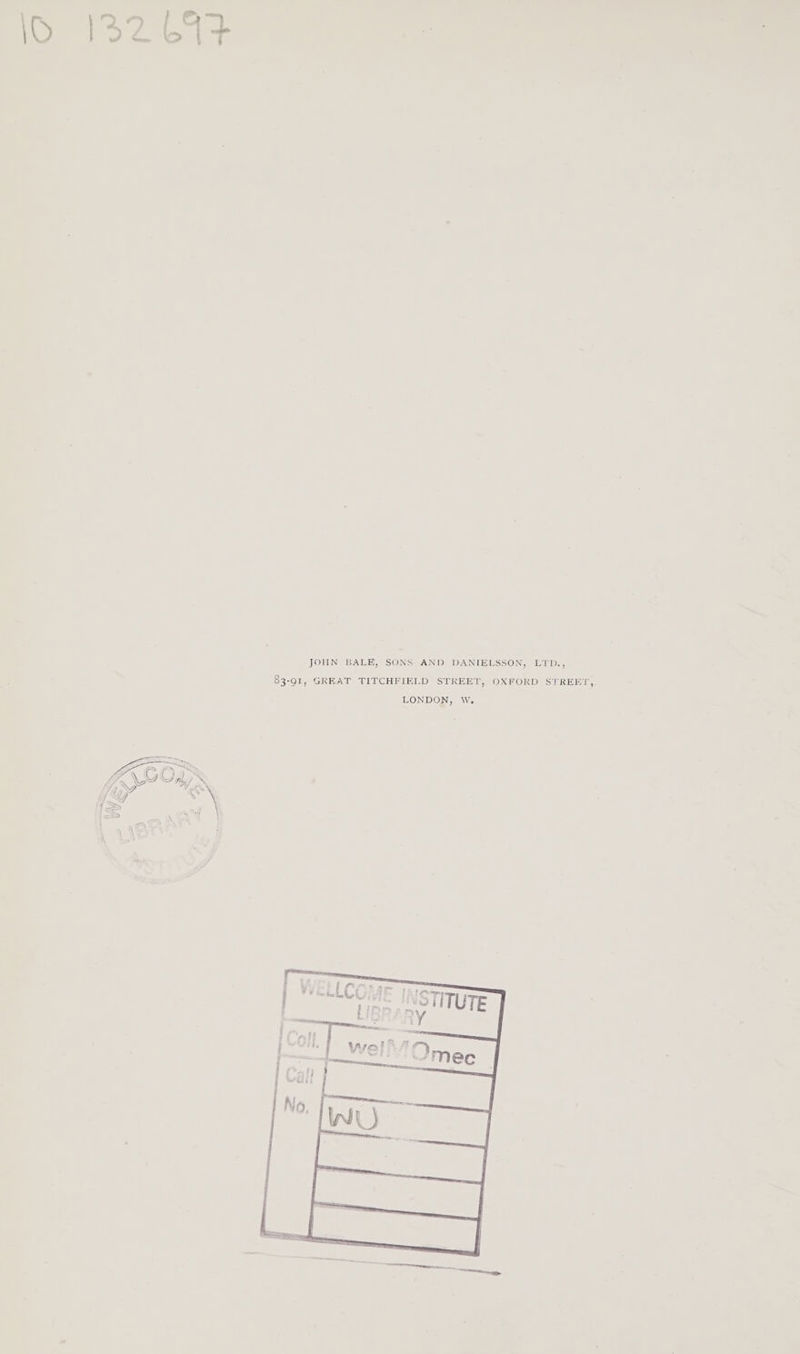 Io 1324694 JOHN BALE, SONS AND DANIELSSON, LTD., 83-91, GREAT TITCHFIELD STREET, OXFORD STREET,