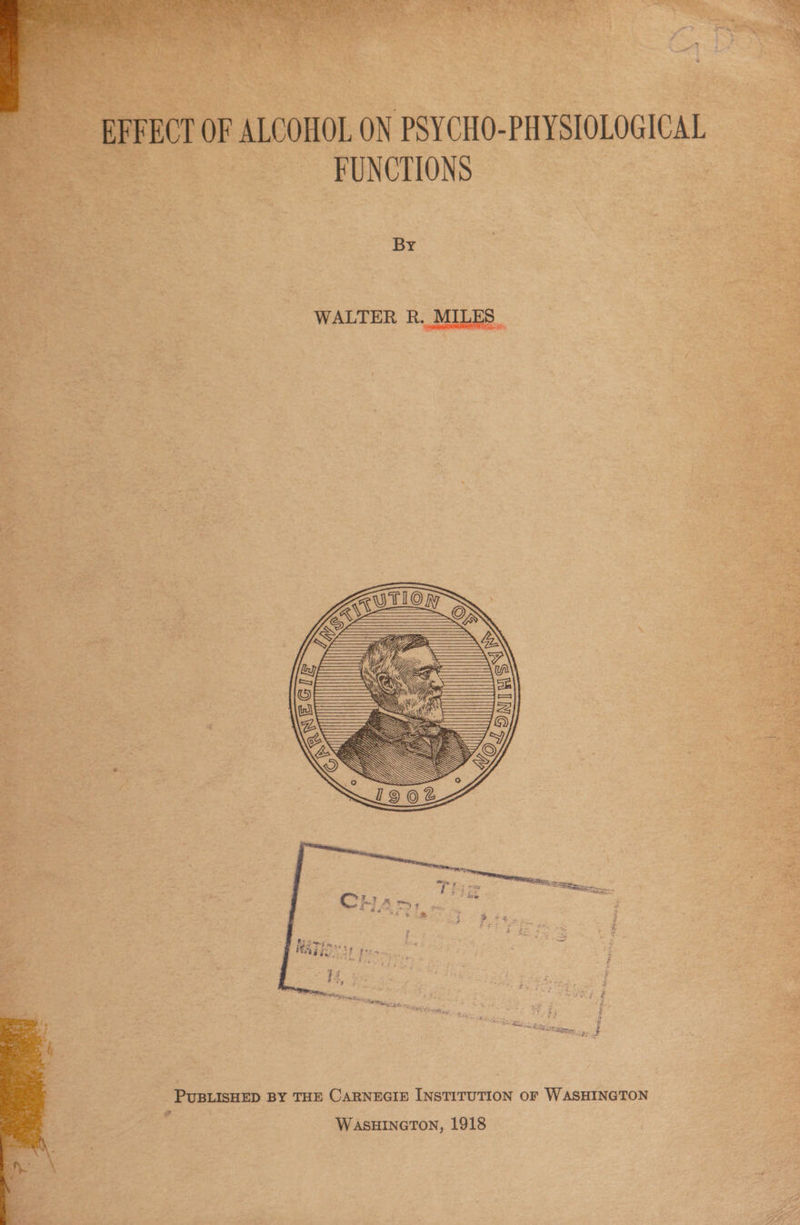 ts ps ew i ae. ae ees ‘ Baht thy AS. r% , - he A) ie Bars ee y ~ Loh _ BEFECT OF ALCOHOL ON PSYCHO-PHYSIOLOGICAL 5 ee FUNCTIONS By WALTER R. MILES | PUBLISHED BY THE CARNEGIE INSTITUTION OF WASHINGTON #