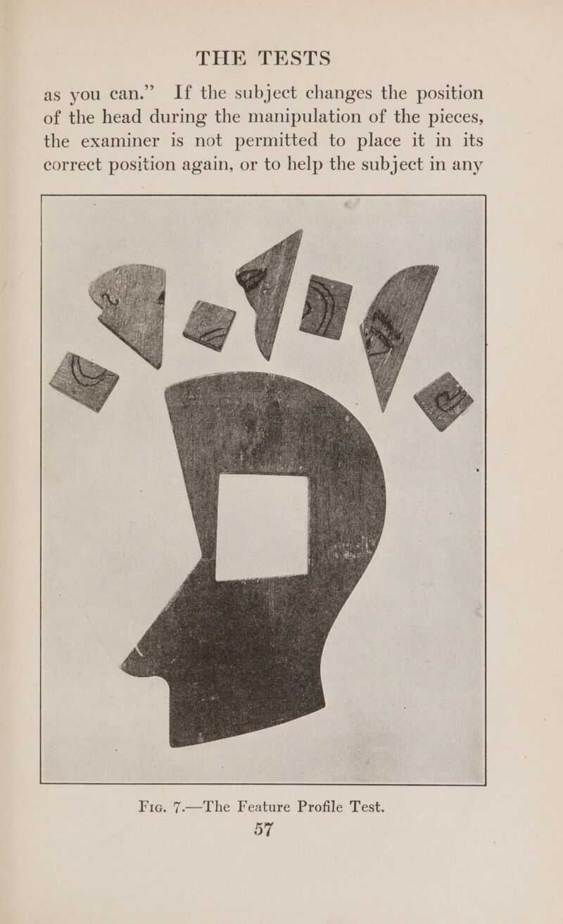 as you can.” If the subject changes the position of the head during the manipulation of the pieces, the examiner is not permitted to place it in its correct position again, or to help the subject in any