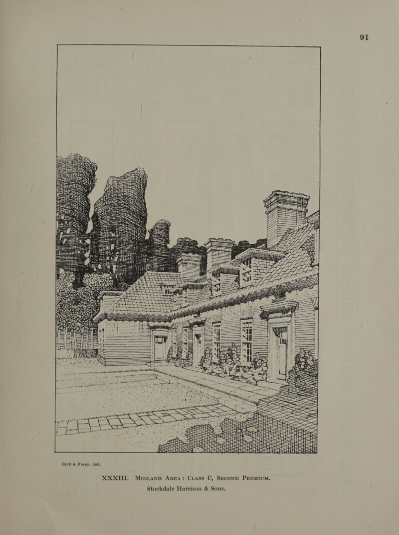 Wy) vi SAY AY \\) ( tL 1s eS SN ears ox A ¢ y RY &amp; Sons, ison arr Mipitanpn Area: CiAss C, SECOND PREMIUM. Stockdale H XXXII. Cyril A. Farey, delt,