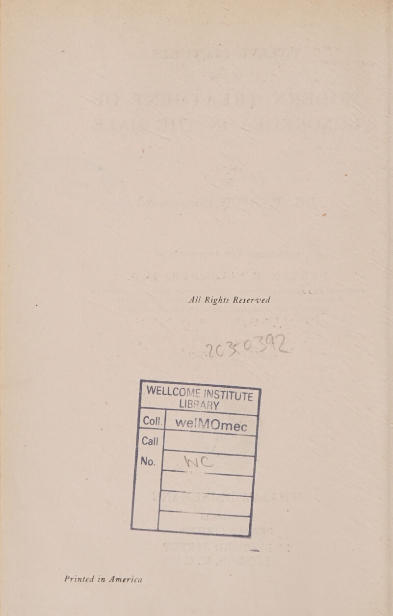Printed in America All Rights Reserved OME INSTIT LIBRARY UTE