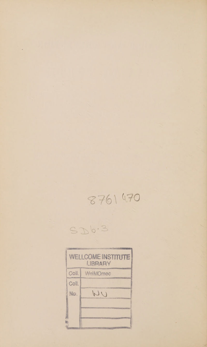 Z76\ VFO - Spb | WELLCOME INSTITUTE {___ LIBRARY _