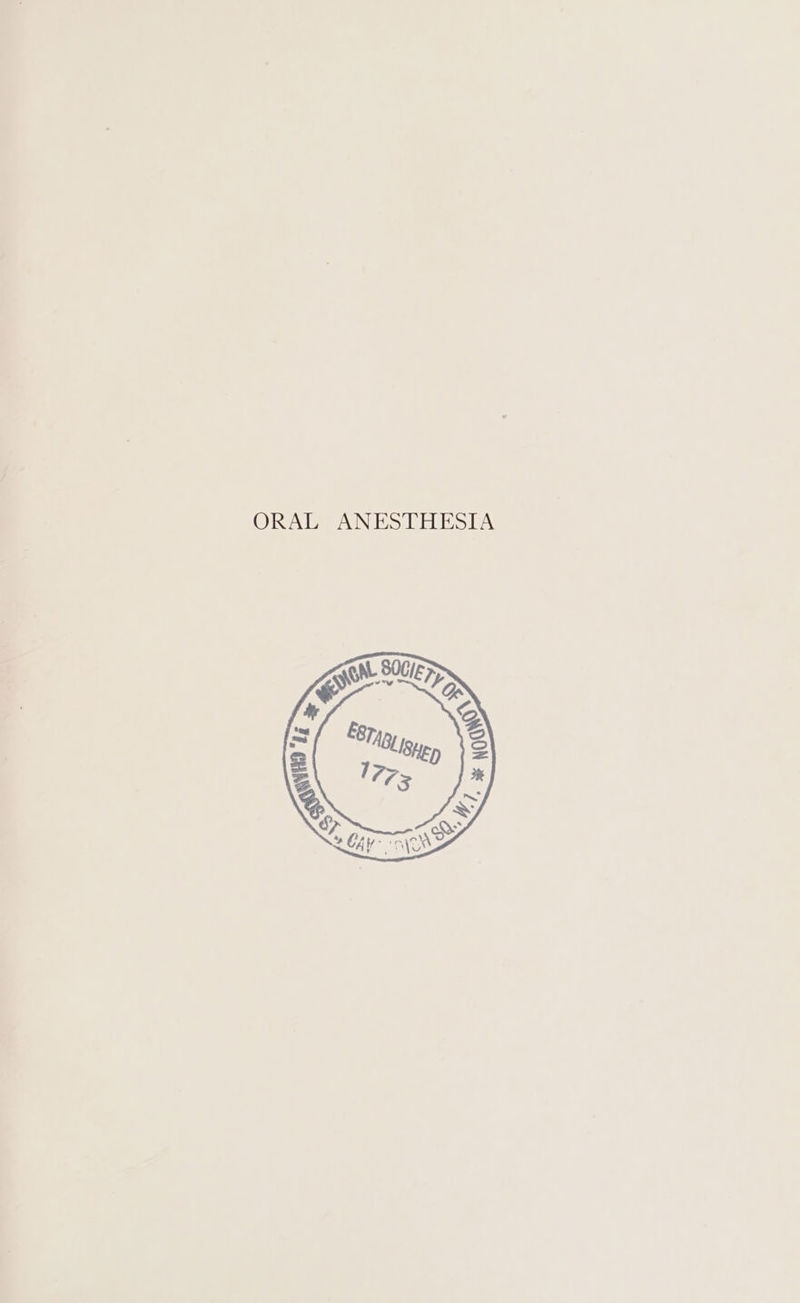 ORAL ANESTHESIA