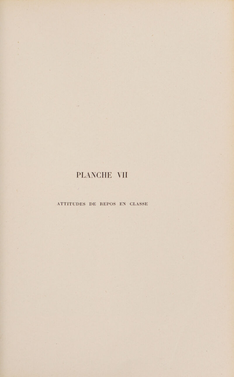 ATTITUDES DE REPOS EN CLASSE
