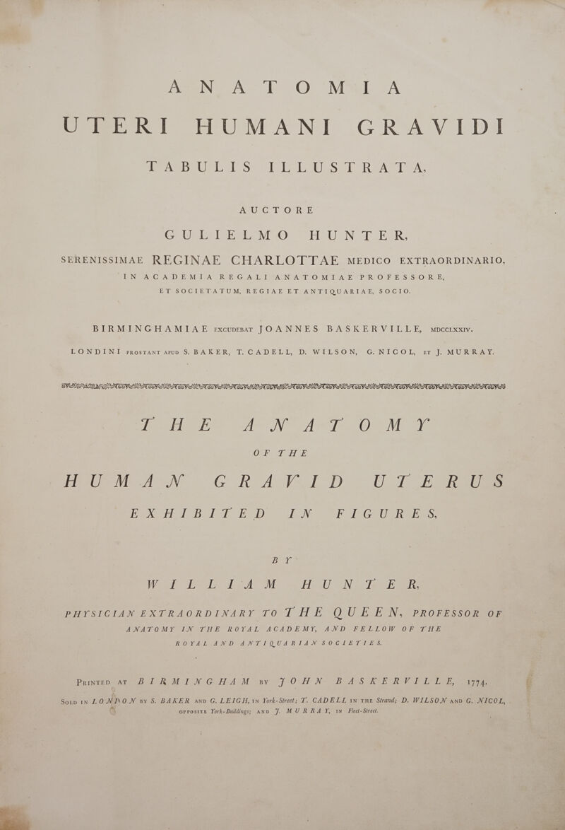  DESNLOA b O ML GA UJEERT HUMANI GRAVID! IE SDSUTISI Selle Vous ai REZASTSA eG TOF hak GULIELMO HUNTER, SERENISSIMAE REGINAE CHARLOTTAE MEDICO EXTRAORDINARIO, INSJALGCA-DSEXM ICA! RZE-G.ASD OD PACNOASTTOMOISACE- P^RCOSPSE:S:SSORXBAE; BEUIESOGTUELA DUM, REGIA E EI.ANINLQUARIAE/SOCLO: DBIADDUNGIPAMMIDA ECrzxcunssAT J OLRASLNENSE S BLACSIRCECROV LIC’ Eo MDGCEXXDV. LOND aN rrostAntT Arpupus; B A ER ER; I.GADELL- D-WILLSON;' G NICOL. :TSLDEEMUDGCERMBMOY IESU HESS EE ee NO po po NS VIR OU ESTE TEE HEGUNEMEA IN .G RA Val D EC _E ieee DONETTOLIOBODCIESEOD A ee ed EC CCI IE oS, ide PHYSICIAN EXTRAORDINARY TOT HE QU E E N,. PROFESSOR OF 4 4T O0SM YOUIENSET IE ROYAL’ ACAD. EOMY, AND ek GLOW, SOR Terk BLOeWedalacAvN: Died Nel QvUA RIA NX SSO-SCCIPE TOTEENS. Prinrep ar BIRMINGHAM sw JOHN BASKERVILLE, ym. SoLpD IN LONDON BY S. BAKER anv G. LEIGH, In York-Street; T. CADELL 1v tue Strand; D. WILSON AND G. NICOL, OPPOSITE York-Buildings; AND T. MURRAY, in. Fleet-Street.