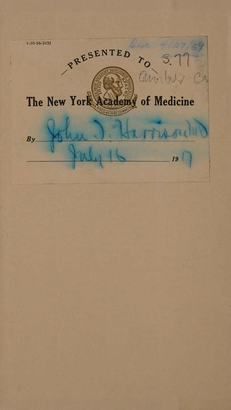 1-10-16-10M Mee A I2 FA  \ The New York By a