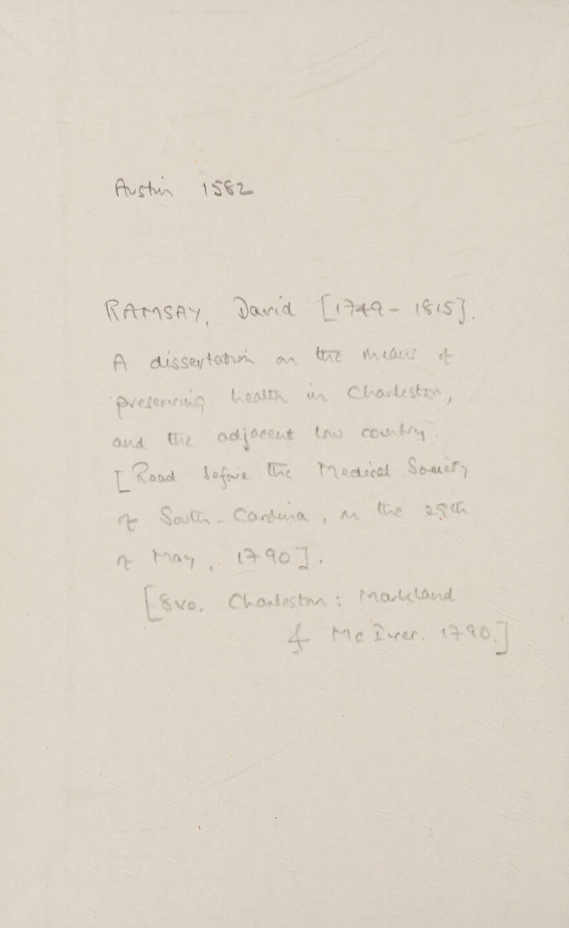 Auch. 1860 WArASAY, Daved (Aad - SS] A digseyteryy on Ome Meant “Predeneung {aonlth, UA, Chante gtr. ain ana the Of \oceud (ns comiy . | {Rana Vofwe Ure Meetseed Seely a he Seth Comunn , mm Oe age me toy. IO]. Se | | Swe, Piaueches rautctoind | | he Bear, RO]