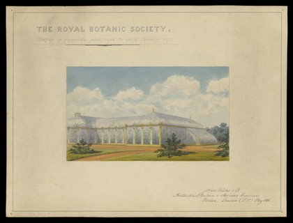 The Royal Botanic Society. Sketch of proposed additions to large conservatory.