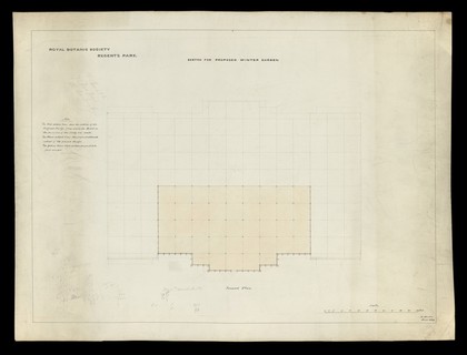 Royal Botanic Society, Regents Park. Sketch for proposed Winter Garden.