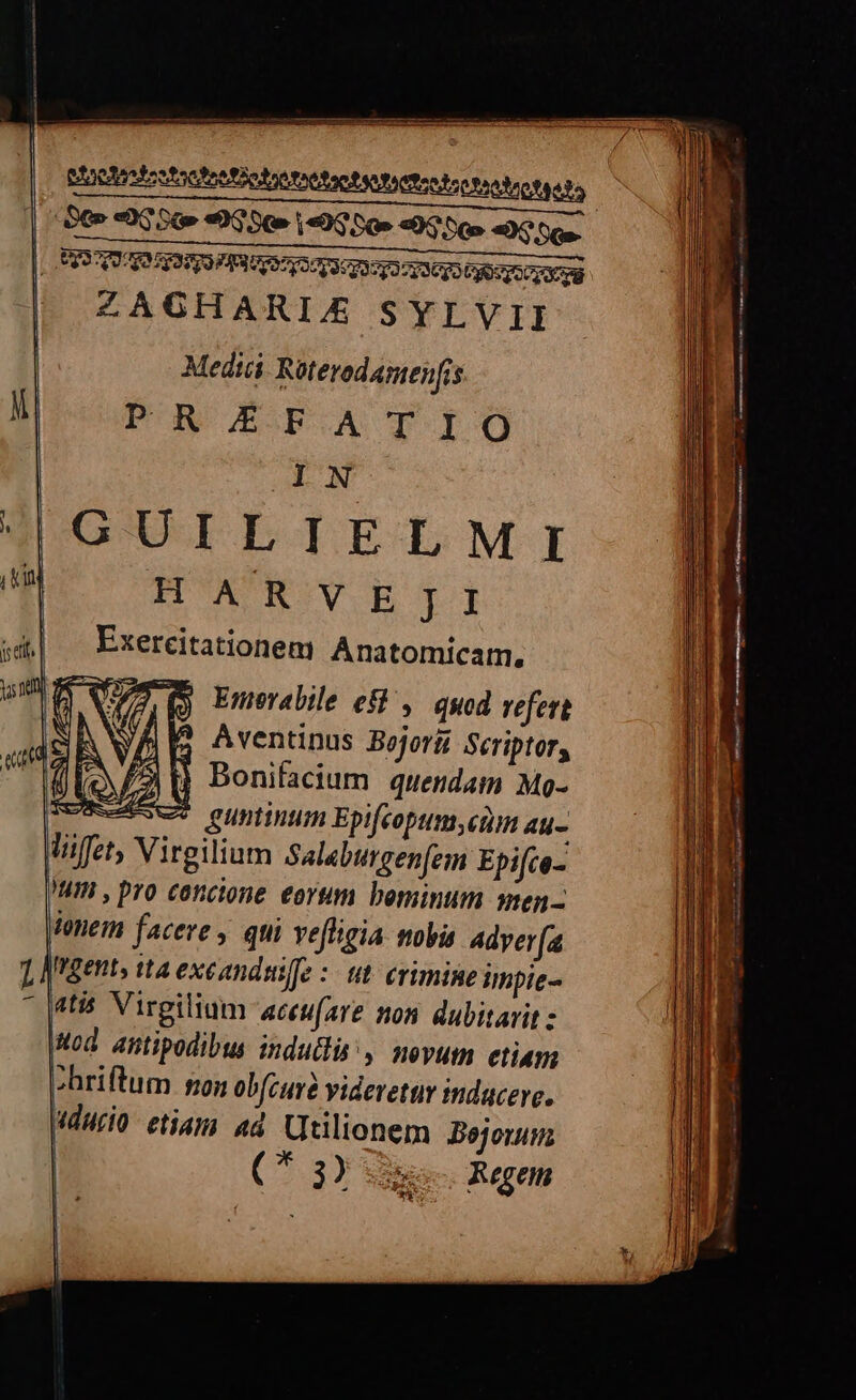 tiogstsstitoetiebtetietiubetre bieten, SG» «DG Ste «3 Sco («0G SG» «0G SG» «XC CQ. |, FEVER GEO PFI VO SS TO TID UR QSUET ZAGHARIXE SYLVII Media Roteredamenfis PR EFATIO IN : GUILIELM I TUAE VERII Exercitationem Anatomicam,