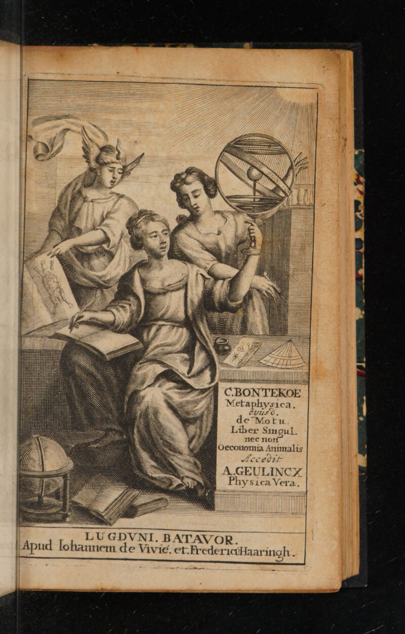 ON E Metaphysi1ca. CZLAMXO, deMotu. Liber Singuli. nec riori [Oecotiomia Animalis JM cceozt A.GEULINCX hysica Vera. —À— | . |, LUGDVNI. BATAVOR. ! Apud lohannem de Vivie. ct.Frederieifaaringh. ' EN