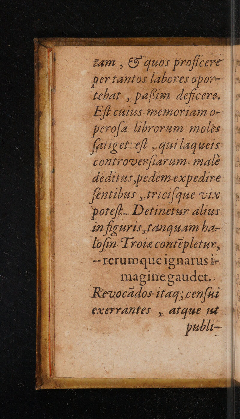 E» pU RR EE io NP P4 £m , €9 quo proficere |s per tantos 95A Ves oporc- tebat. , pam deficere. Efl cutus memoriam o-- pero[a ltóroram moles fatiget-eft , »qui laqtteie controverfiarum- male dédit, pedem expedire: fentibus ,trici[que vix. | poteft. Detinetur altus. n foguris tanquam ba- lof Lora comtepletur, --rerumque ignarus i- magineg Lx. Revocadosttaq; cen[na EXeYYABFOS. ,. atque. 754 putti—